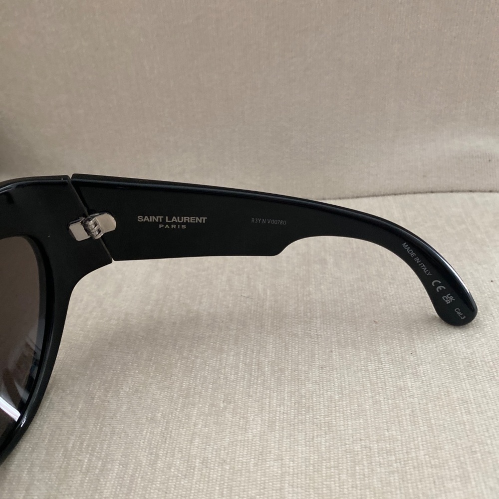 NWOT Saint Laurent 67mm Cat Eye black Sunglasses - Picture 5 of 11